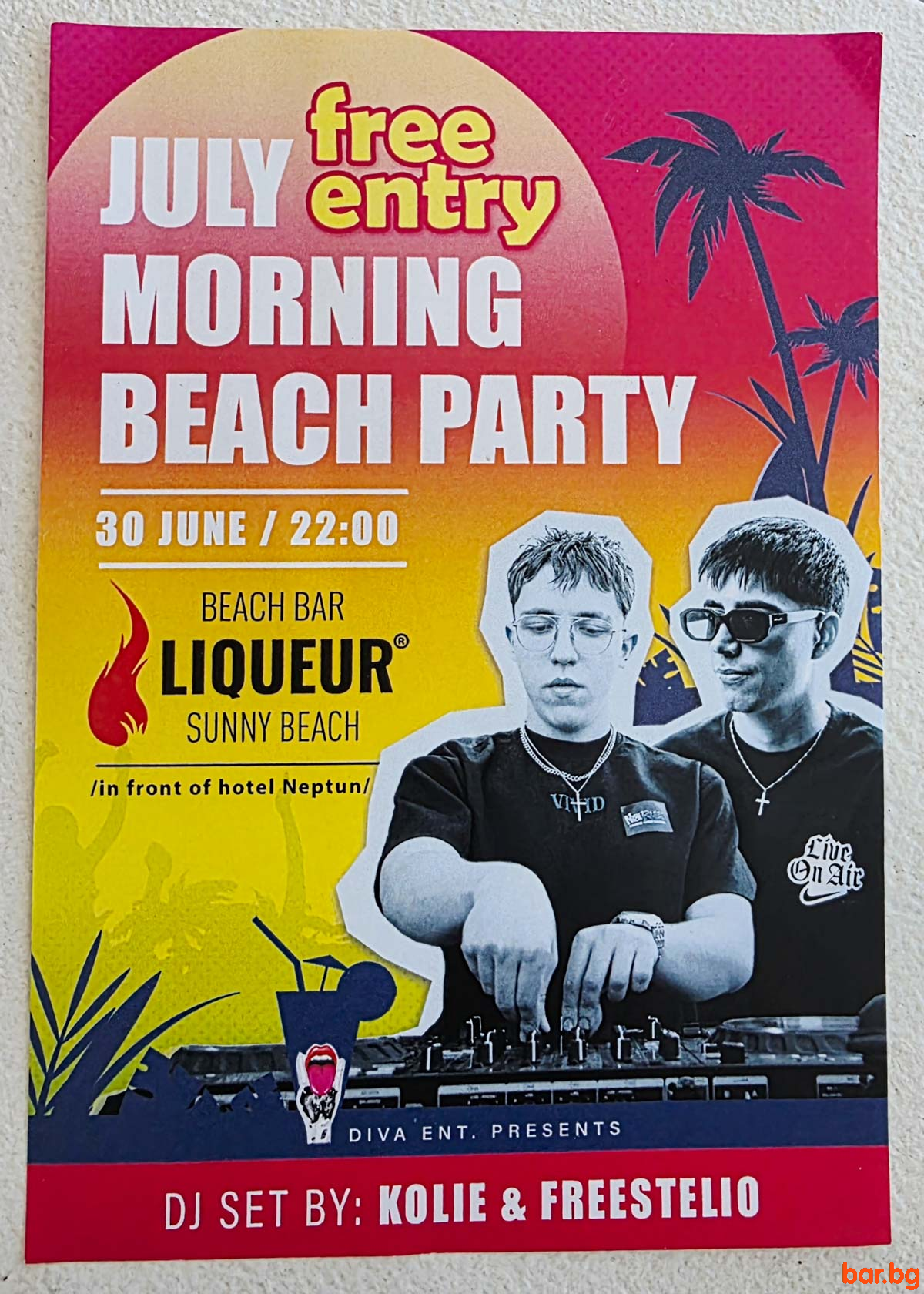July Morning Party at Beach Bar LIQUEUR Sunny Beach July Morning Party at Beach Bar LIQUEUR Sunny Beach